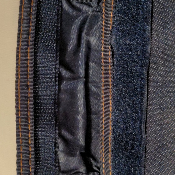 1970 Vintage LeVI'S Denim Trifold Unisex Wallet Dark Blue EUC - Picture 7 of 14